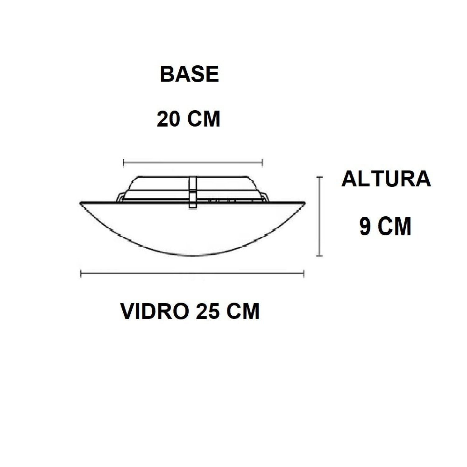 Plafon Filete Redondo 25 Cm 2 Lâmpadas - 2