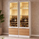 Ver imagem 1 de Kit 2 Cristaleiras Noble 2 Portas com Fita LED, Espelho Reflecta e Estrutura em MDP/MDF