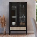 Ver imagem 2 de Cristaleira 2 Portas com Adega 83cm Arlo A10 Nero/preto - Mpozenato