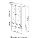 Ver imagem 4 de Cristaleira 2 Portas com Adega 83cm Arlo A10 Nero/preto - Mpozenato