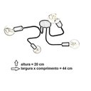 Ver imagem 1 de Lustre Sputnik 20x44cm Assimétrico Emalustres