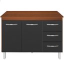 Ver imagem 1 de Balcao Com Tampo 120cm 9110x9300 Preto Savana Mobbs