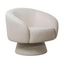 Ver imagem 1 de Poltrona Decorativa Liz Giratória Linhão Off White - Nexta Casa