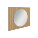 Ver imagem 2 de Espelho para Banheiro Redondo Ripy 100cm Yescasa Bege/Wood
