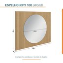 Ver imagem 3 de Espelho para Banheiro Redondo Ripy 100cm Yescasa Bege/Wood