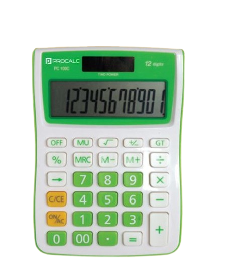 Calculadora de Mesa Escritório Procalc Pc100-gn 12 Digítos