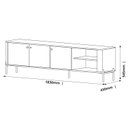 Ver imagem 6 de Rack para Tv Tucupí 1.8 Bancada Off White Nature Dourado Jb Bechara