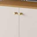 Ver imagem 4 de Rack para Tv Tucupí 1.8 Bancada Off White Nature Dourado Jb Bechara
