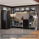 Ver imagem 5 de Armário de Cozinha Completa de Canto 465cm Nice Madesa 09 Cinza