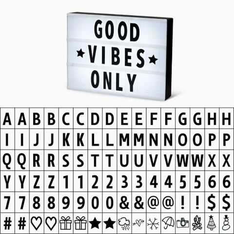 Caixa Luminária Mensagem Decorativa