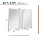 Ver imagem 3 de Espelho para Banheiro Ripy 120cm Yescasa Branco