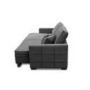 Ver imagem 6 de Sofá Sem Caixa Retrátil Reclinável 2,30m Karen Veludo Cinza Adonai Estofados