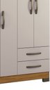 Ver imagem 4 de Guarda-Roupa 4 Portas Malto Freijó com Off White - MoveisAqui Notável
