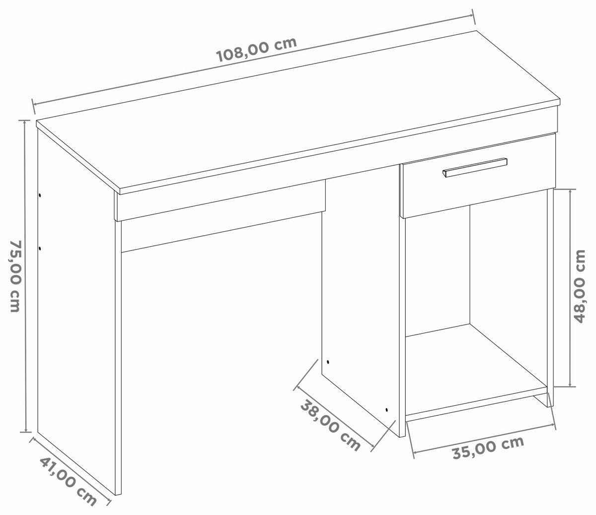 Mesa para Computador Office NT 2070 Branco - Notável - 5