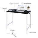 Ver imagem 5 de Escrivaninha Mesa Escritório Estilo Active 90cm Industrial Yescasa Preto