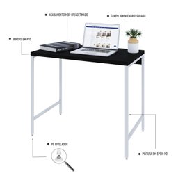 Escrivaninha Estilo Industrial 90cm Active Yescasa - 5