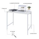 Ver imagem 5 de Escrivaninha Mesa Escritório Estilo Active 90cm Industrial Yescasa Branco