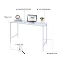 Ver imagem 5 de Escrivaninha Mesa Escritório Estilo Active 120cm Industrial Yescasa Branco