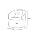 Ver imagem 4 de Kit de 01 Sofá Orgânico Curvo Feijão + 02 Poltronas Confortável Sala Estúdio Amore Bouclê Terracota