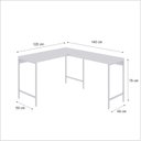 Ver imagem 3 de Escrivaninha Mesa Escritório em L Estilo Industrial 120x140cm Active