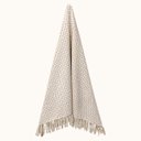 Ver mais imagens de Manta Sofá Xale Decorativo 2,10 X 1,40m Quadriculado Cru Bege Artesanal Minimalista Rústico Grande