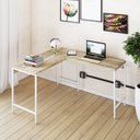Ver imagem 1 de Escrivaninha Mesa Escritório em L Estilo Active 120cm Industrial Yescasa Marrom