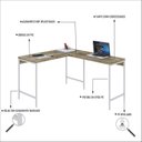 Ver imagem 5 de Escrivaninha Mesa Escritório em L Estilo Active 120cm Industrial Yescasa Marrom
