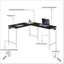 Ver imagem 5 de Escrivaninha Mesa Escritório em L Estilo Active 120cm Industrial Yescasa Marrom