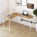 Ver imagem 1 de Escrivaninha Mesa Escritório em L Estilo Active 120cm Industrial Yescasa Marrom