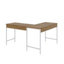 Ver imagem 6 de Escrivaninha Mesa Escritório em L Estilo Active 120cm Industrial Yescasa Marrom