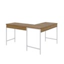 Ver imagem 6 de Escrivaninha Mesa Escritório em L Estilo Active 120cm Industrial Yescasa Marrom