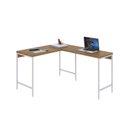 Ver imagem 4 de Escrivaninha Mesa Escritório em L Estilo Active 120cm Industrial Yescasa Marrom