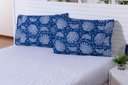 Ver imagem 1 de 2 Fronhas King 90x50 100% Algodão 150 Fios Ponto Palito azul