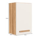 Ver imagem 4 de Armário Aéreo Intenza 40cm 1 Porta Freijó/off White Cristal - Nicioli