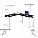 Ver imagem 5 de Escrivaninha Mesa Escritório em L Estilo Active 120cm Industrial Yescasa Preto