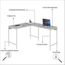 Ver imagem 5 de Escrivaninha Mesa Escritório em L Estilo Industrial 120x140cm Active