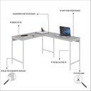 Ver imagem 5 de Escrivaninha Mesa Escritório em L Estilo Active 120cm Industrial Yescasa Branco