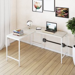 Mesa de Escritório em L Estilo Industrial 120x140cm Active - 1