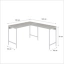 Ver imagem 3 de Escrivaninha Mesa Escritório em L Estilo Industrial 120x140cm Active
