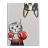 Quadro Pintura Tela manga gato cão boxe Sala de Estar 5112: 70cm (A) x 100cm (L) - 2