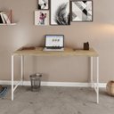 Ver imagem 1 de Escrivaninha Mesa Escritório Estilo Active 135cm Industrial Yescasa Marrom