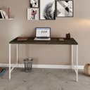 Ver imagem 1 de Escrivaninha Mesa Escritório Estilo Active 135cm Industrial Yescasa Marrom