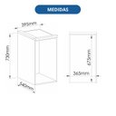 Ver imagem 3 de Modulo Aéreo 1 Porta 73cm x 39,5cm Elegance Cinza/Niquel/Blanc