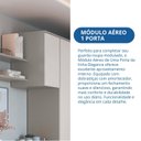 Ver imagem 6 de Modulo Aéreo 1 Porta 73cm x 39,5cm Elegance Cinza/Niquel/Blanc