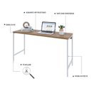 Ver imagem 5 de Escrivaninha Mesa Escritório Estilo Industrial 135cm Active Yescasa