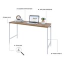Ver imagem 5 de Escrivaninha Mesa Escritório Estilo Active 135cm Industrial Yescasa Marrom