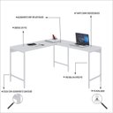 Ver imagem 5 de Escrivaninha Mesa Escritório em L Estilo Active 135cm Industrial Yescasa Branco