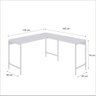 Escrivaninha Mesa Escritório em L Estilo Industrial 135x140cm Active - 3