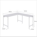 Ver imagem 3 de Escrivaninha Mesa Escritório em L Estilo Active 135cm Industrial Yescasa