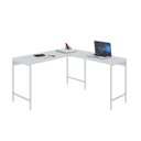 Ver imagem 4 de Escrivaninha Mesa Escritório em L Estilo Active 135cm Industrial Yescasa Branco